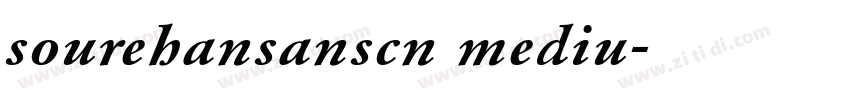 sourehansanscn mediu字体转换